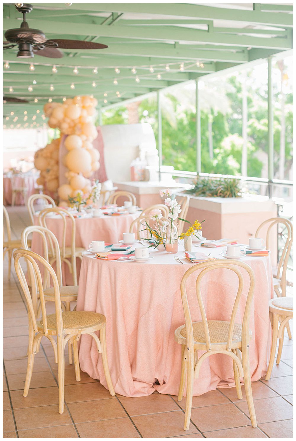 Citrus Bridal Shower at The Vinoy Tampa Florida Wedding Rentals