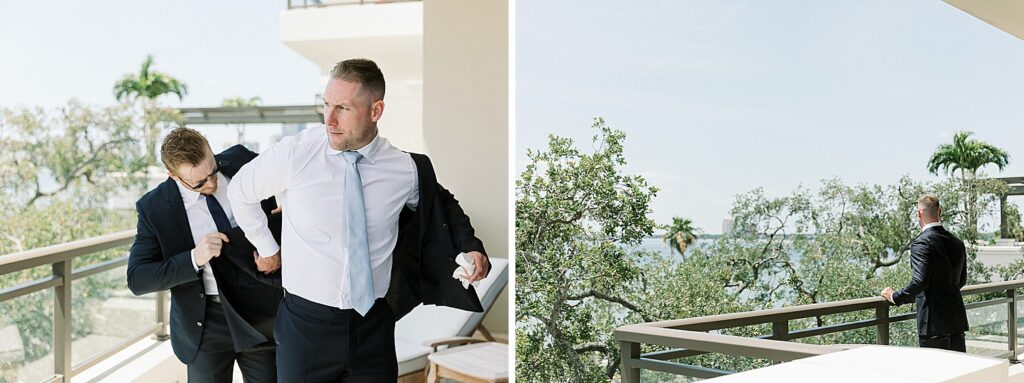 Groom Getting Ready 