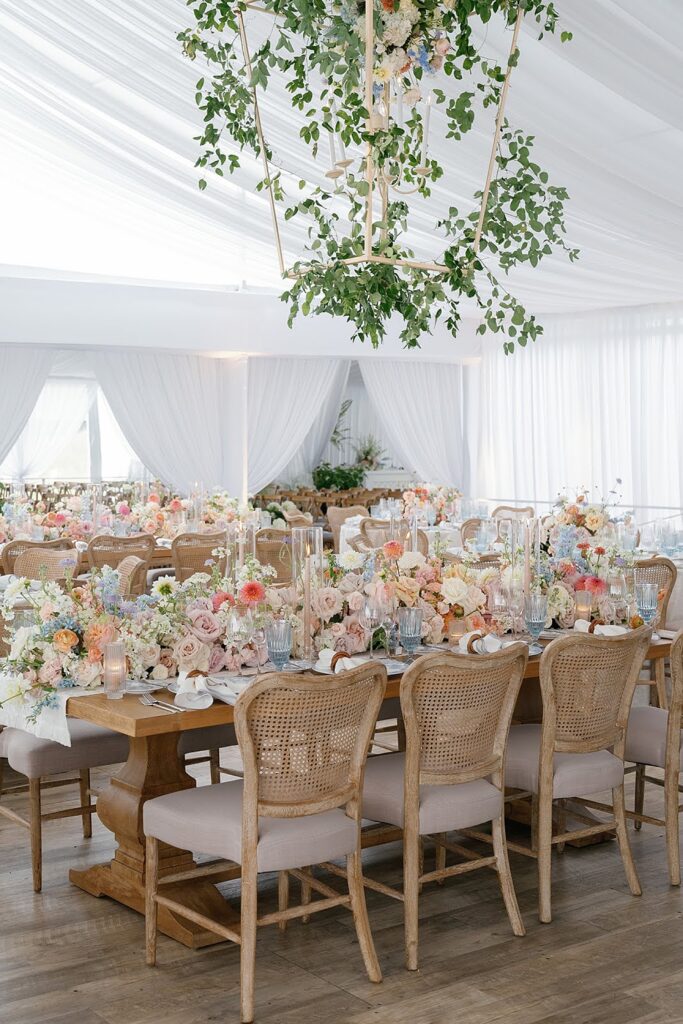 tented Michigan wedding reception 