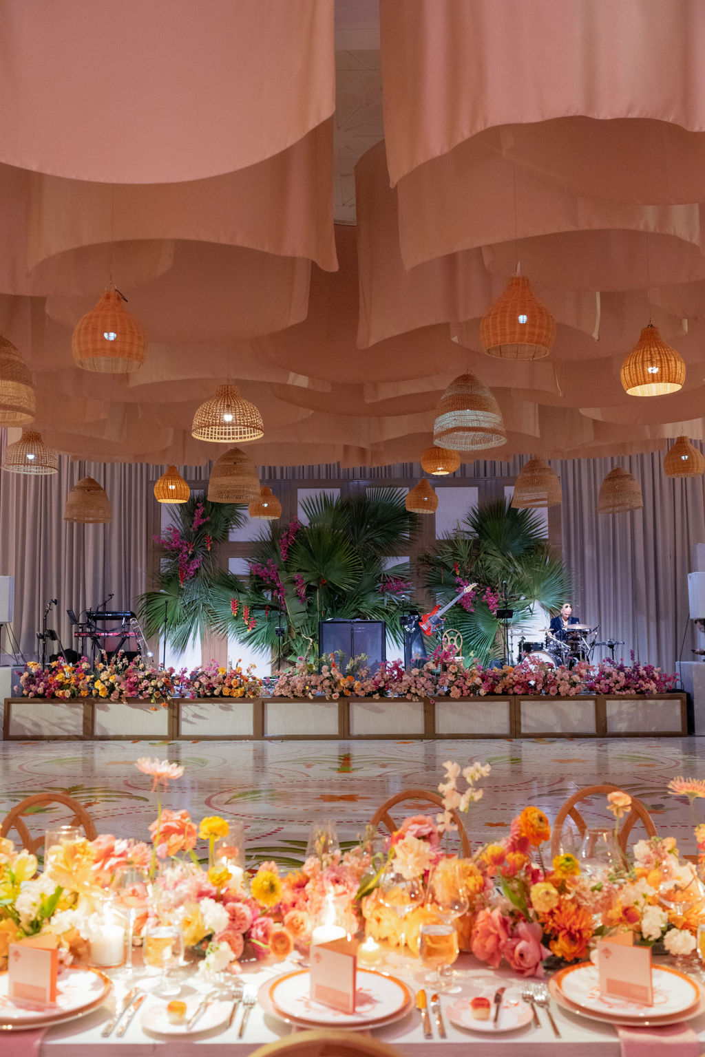 custom stage fronts for wedding at St. Regis Longboat Key
